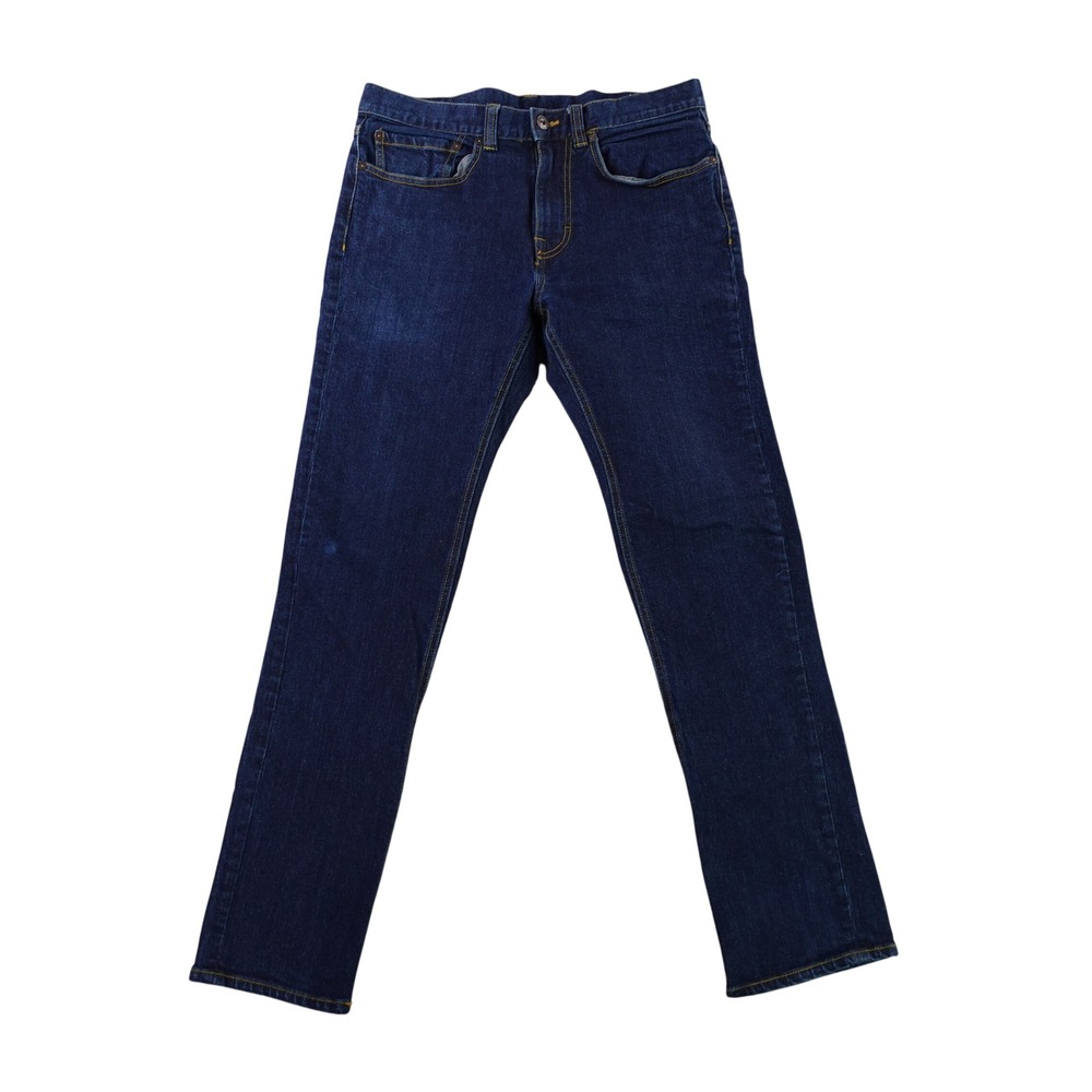 PrAna Jeans Men 32x32 Blue Straight Fit Dark Wash Denim Outdoor Hiking 10841